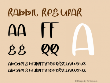Rabbit Version 1.001;Fontself Maker 1.1.0 Font Sample