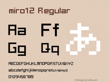 miro12 Regular Version 1.0图片样张