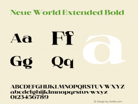 Neue World Extended Bold Version 1.000图片样张