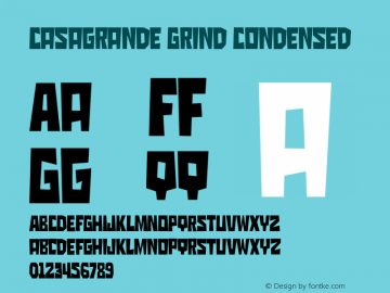 Casagrande Grind Condensed Version 1.000;hotconv 1.0.109;makeotfexe 2.5.65596 Font Sample