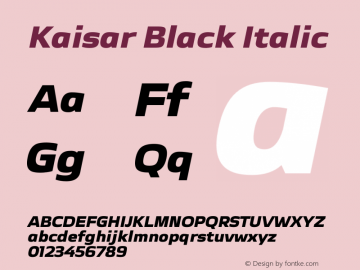 Kaisar-BlackItalic Version 1.000 | wf-rip DC20200605图片样张
