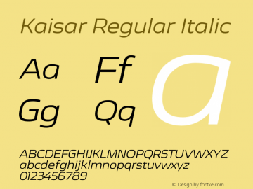 Kaisar-Italic Version 1.000 | wf-rip DC20200605图片样张