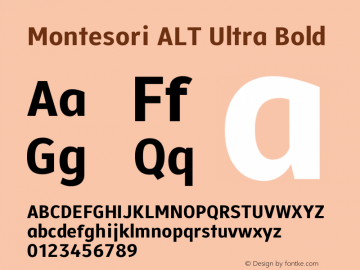 Montesori ALT Ultra Bold Version 1.010 | wf-rip DC20200605图片样张