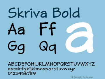 Skriva Bold Version 1.000;hotconv 1.0.109;makeotfexe 2.5.65596图片样张
