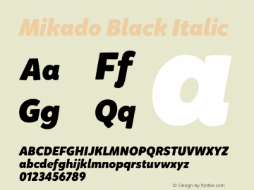 Mikado Black Italic 2.000 | wf-rip DC20200430图片样张