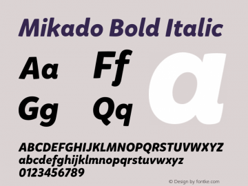 Mikado Bold Italic 2.000 | wf-rip DC20200430图片样张