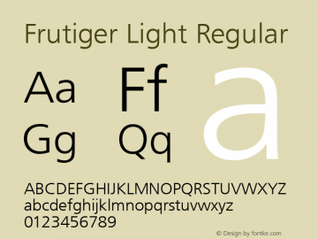 Frutiger Light Regular 1.000; 01-24-94图片样张