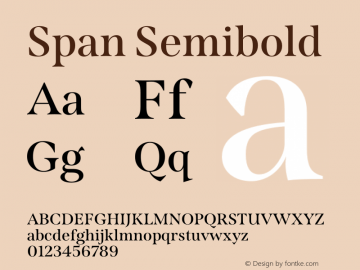 Span Semibold Version 1.000 | wf-rip DC20200110 Font Sample