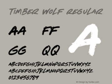 Timber Wolf Regular Version 1.000;PS 001.000;hotconv 1.0.88;makeotf.lib2.5.64775 Font Sample