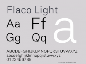 Flaco Light Version 1.000 | wf-rip DC20151015 Font Sample