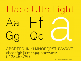 Flaco UltraLight Version 1.000 | wf-rip DC20151015 Font Sample