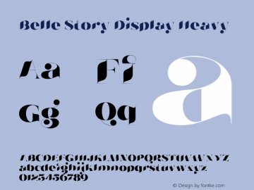 Belle Story Display Heavy Version 1.000 | w-rip DC20200725 Font Sample