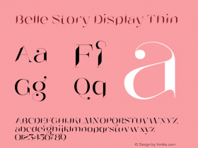 Belle Story Display Thin Version 1.000 | w-rip DC20200725 Font Sample