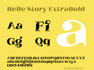 Belle Story ExtraBold Version 1.000 | w-rip DC20200725图片样张