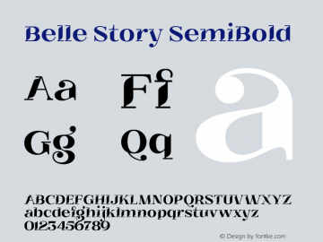 Belle Story SemiBold Version 1.000 | w-rip DC20200725图片样张