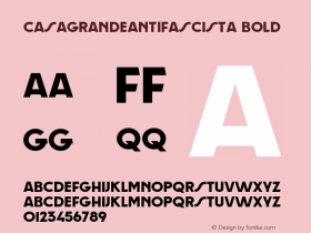 CasagrandeAntifascista Bold Version 1.000 Font Sample