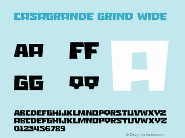 Casagrande Grind Wide Version 1.000 Font Sample