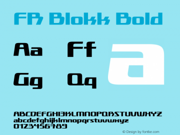 FR Blokk Bold Version 1.000; ttfautohint (v1.8)图片样张