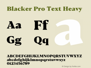 Blacker Pro Text Heavy Version 1.000图片样张