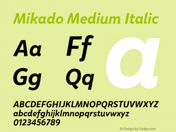 Mikado Medium Italic 2.000 | wf-rip DC20200430图片样张