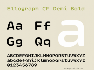 Ellograph CF Demi Bold Version 1.000图片样张