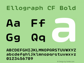 Ellograph CF Bold Version 1.000 Font Sample