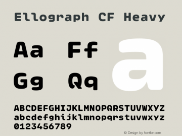 Ellograph CF Heavy Version 1.000 Font Sample