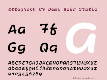 Ellograph CF Demi Bold Italic Version 1.000图片样张