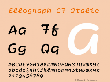 Ellograph CF Regular Italic Version 1.000图片样张