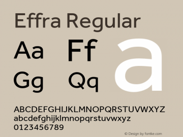 Effra Regular Version 2.010 | w-rip DC20190530 Font Sample