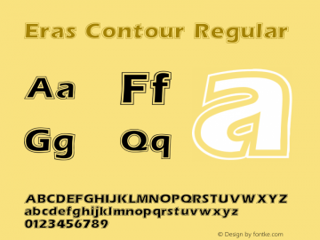 Eras Contour Regular Version 0.0图片样张