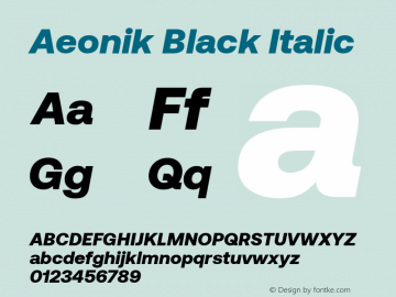 Aeonik Black Italic Version 1.000图片样张