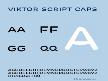Viktor Script Caps Version 1.000;PS 1.0;hotconv 1.0.88;makeotf.lib2.5.647800 Font Sample