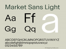 Market Sans Light Version 1.001 Font Sample