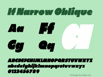 If-NarrowOblique Version 1.0 | wf-rip DC20200525 Font Sample