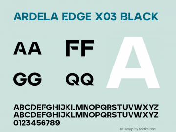 Ardela Edge X03 Black Version 1.002;hotconv 1.0.109;makeotfexe 2.5.65596图片样张