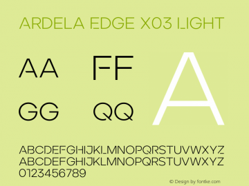 Ardela Edge X03 Light Version 1.002;hotconv 1.0.109;makeotfexe 2.5.65596图片样张