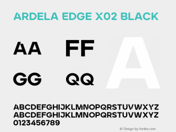 Ardela Edge X02 Black Version 1.002;hotconv 1.0.109;makeotfexe 2.5.65596图片样张