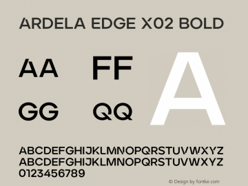 Ardela Edge X02 Bold Version 1.002;hotconv 1.0.109;makeotfexe 2.5.65596图片样张