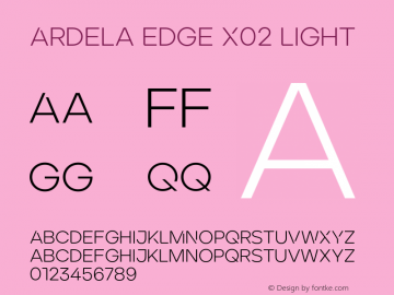 Ardela Edge X02 Light Version 1.002;hotconv 1.0.109;makeotfexe 2.5.65596图片样张