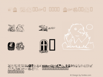KR Easter 2003 Regular Macromedia Fontographer 4.1 3/11/03图片样张