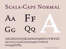 Scala-Caps Normal 1.000 Font Sample