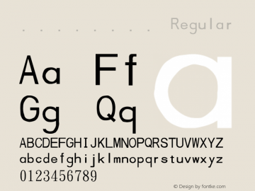 金梅英文印刷字體 Regular 26 SEP., 2002, Version 3.0 Font Sample
