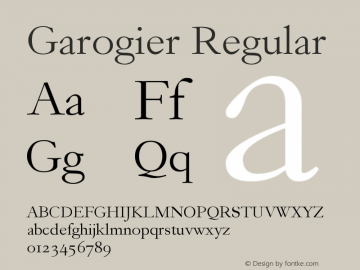 Garogier Regular Version .50图片样张