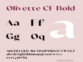 Olivette CF Bold Version 1.000图片样张