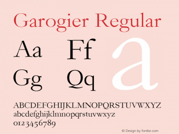 Garogier Regular Version .50图片样张