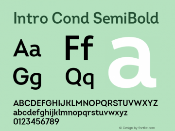 Intro Cond SemiBold Version 2.000图片样张