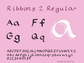 Ribbons 2 Regular Macromedia Fontographer 4.1 3/15/2003图片样张