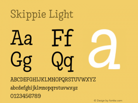 Skippie-Light Version 1.000 | w-rip DC20200315 Font Sample