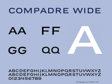 Compadre Wide Version 1.000;PS 1.000;hotconv 16.6.54;makeotf.lib2.5.65590 Font Sample
